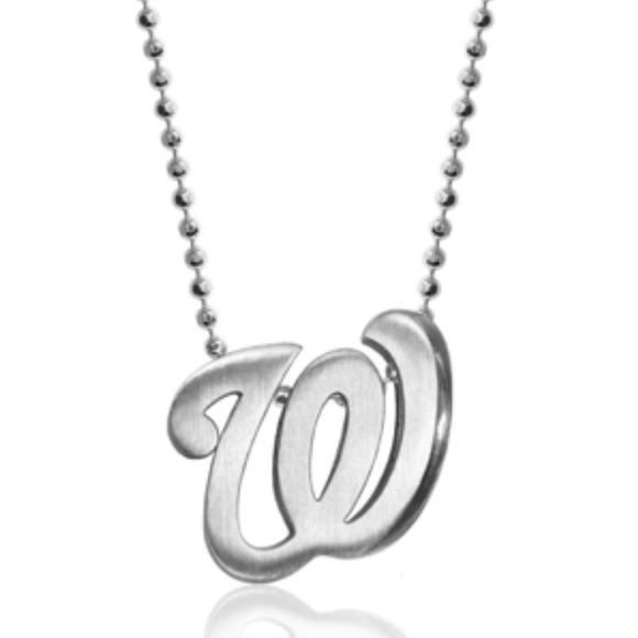 Alex Woo Washington Nationals Silver Charm Necklace - Picture 1 of 5